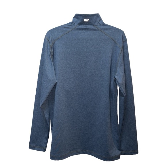 Vineyard Vines Jersey 1/4 Zip Hybrid Tech Performance Pullover Jacket Blue Sz S - Picture 2 of 7